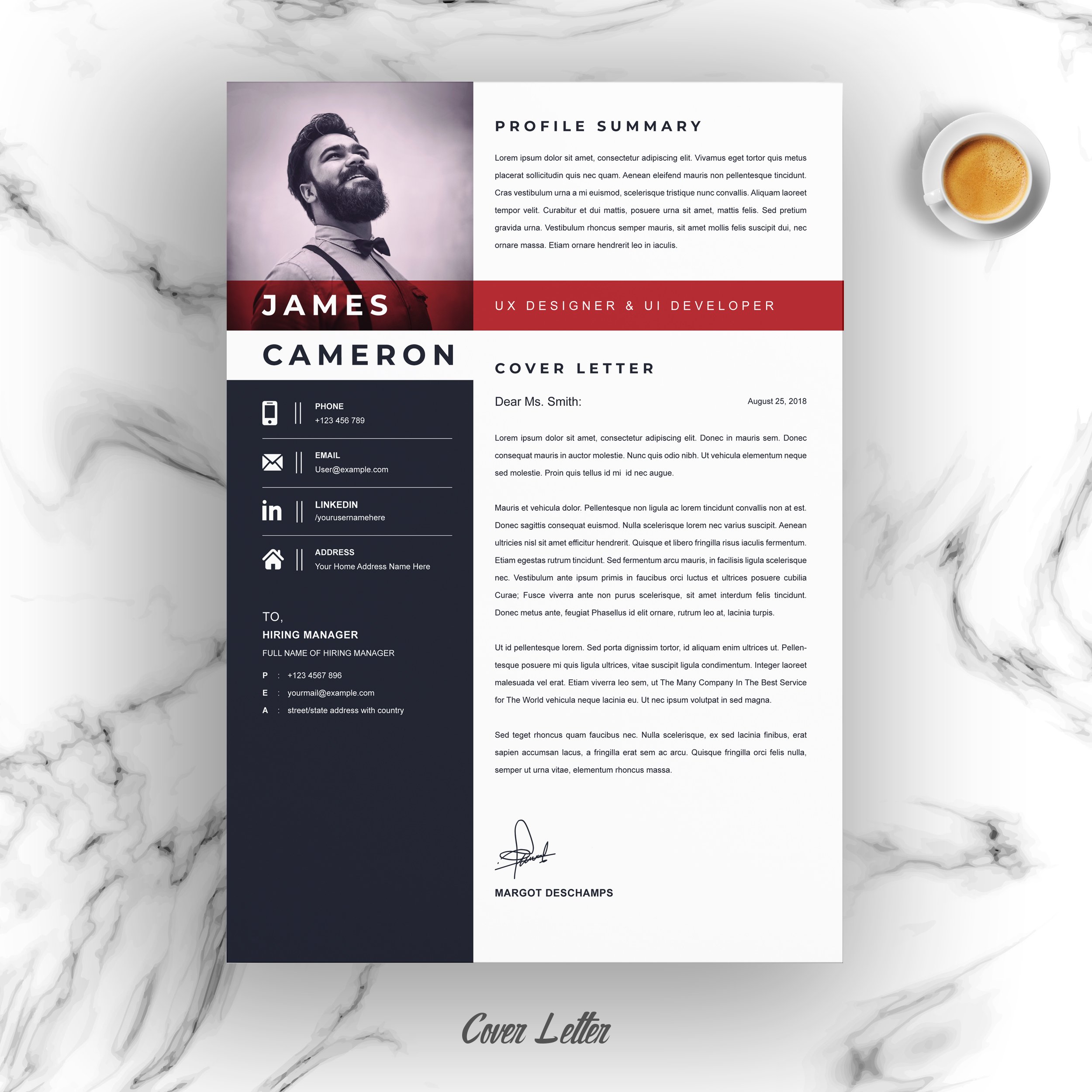 04 resume cover letter page free resume design template 686