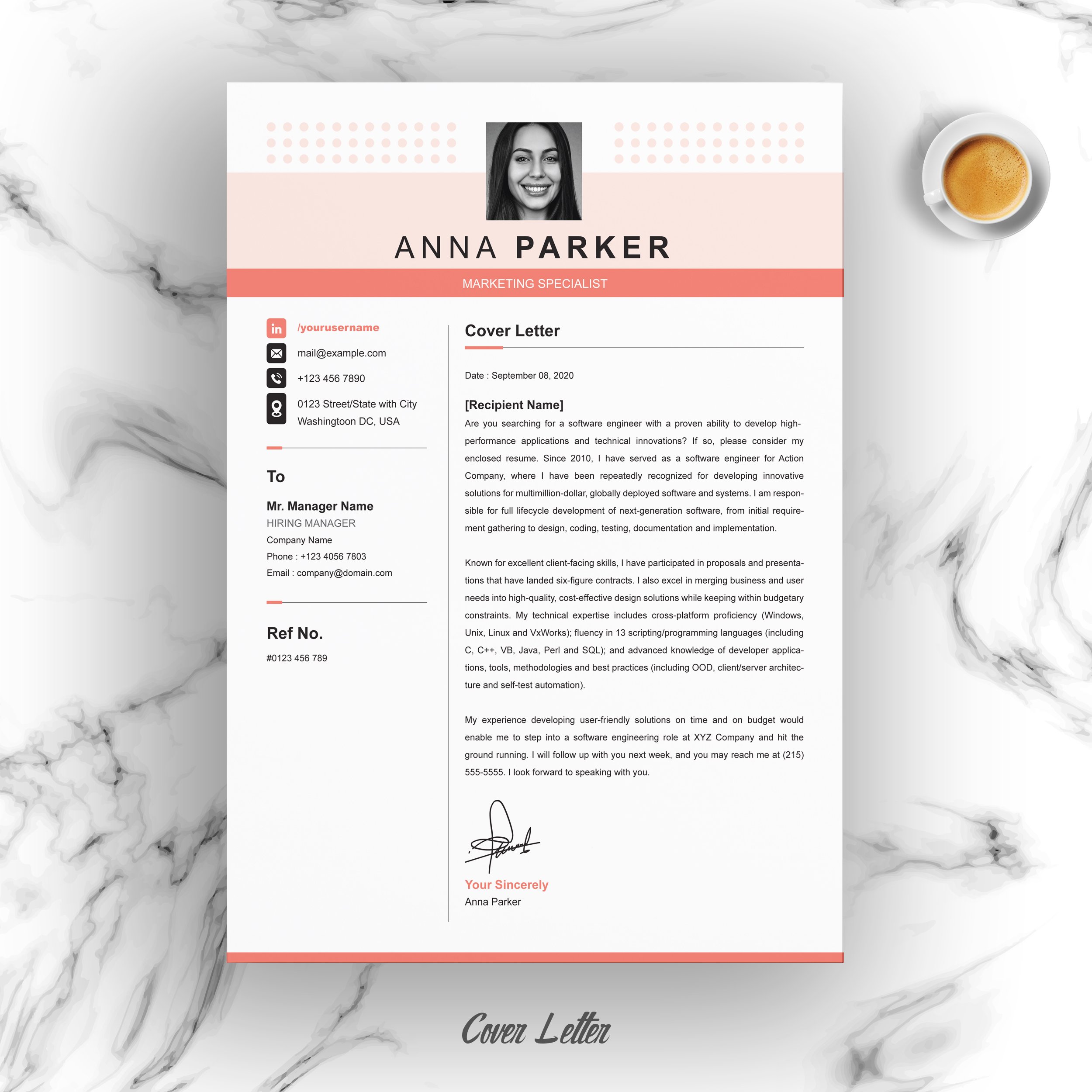 04 resume cover letter page free resume design template 691 1