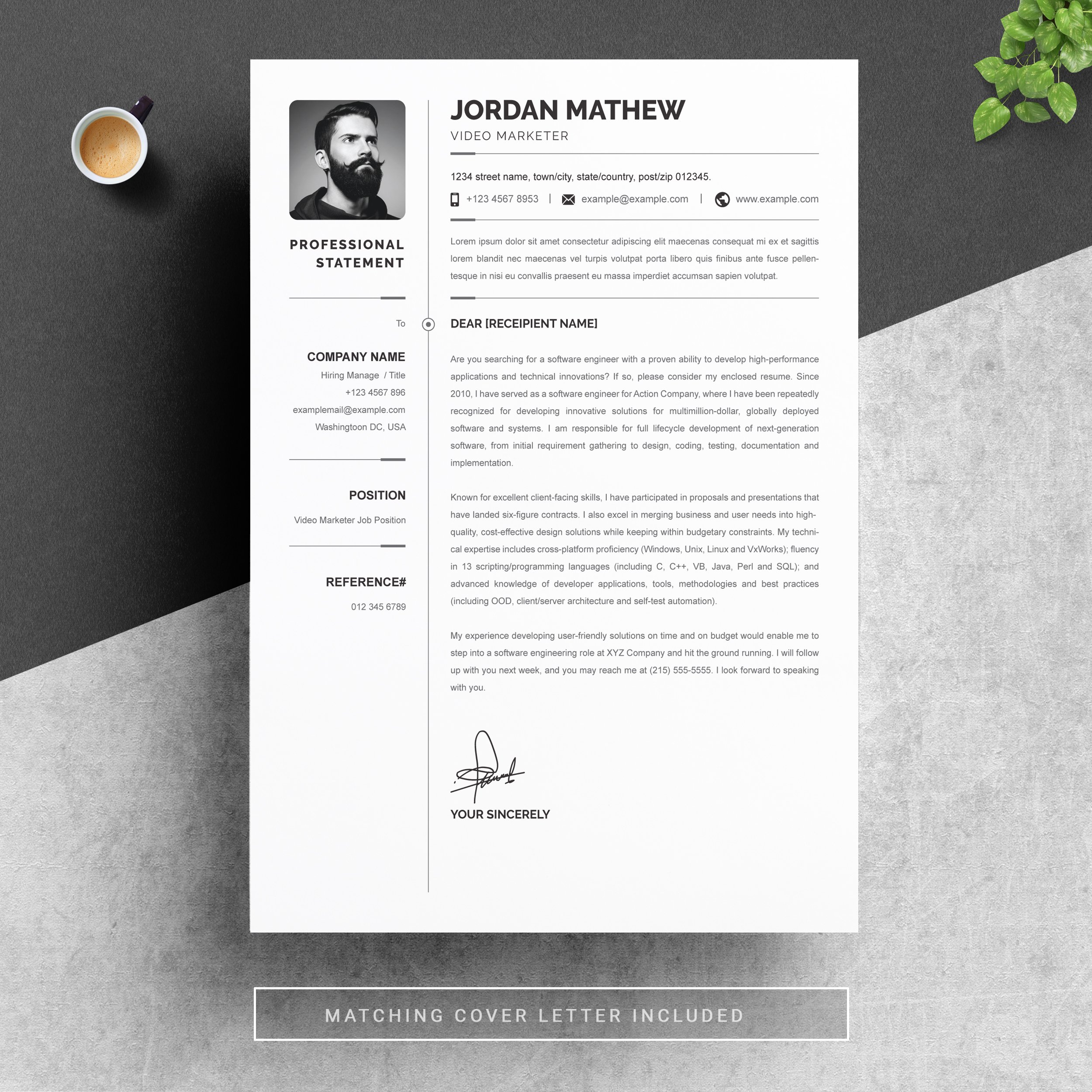 04 resume cover letter page free resume design template 754
