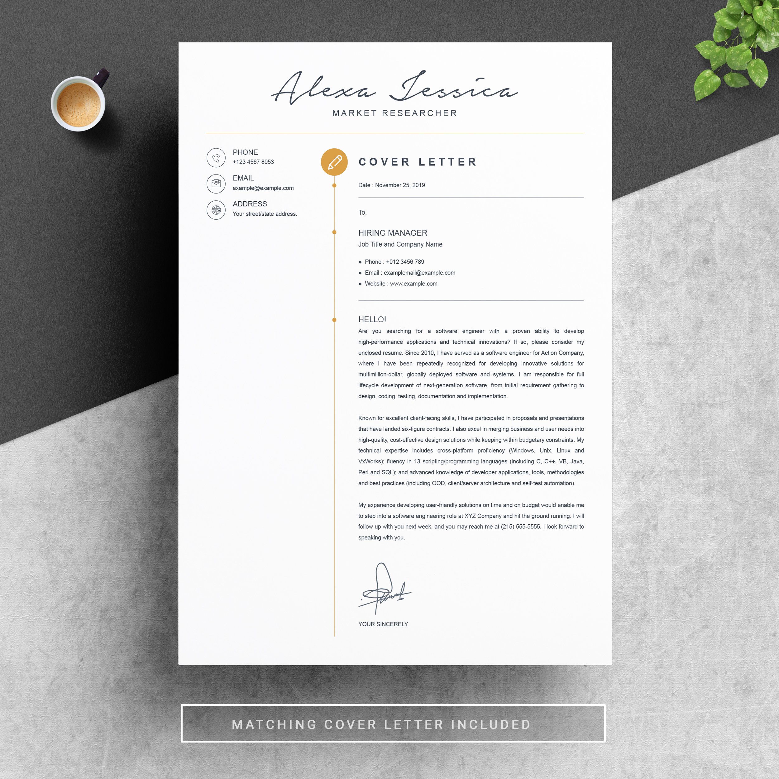 04 resume cover letter page free resume design template 780