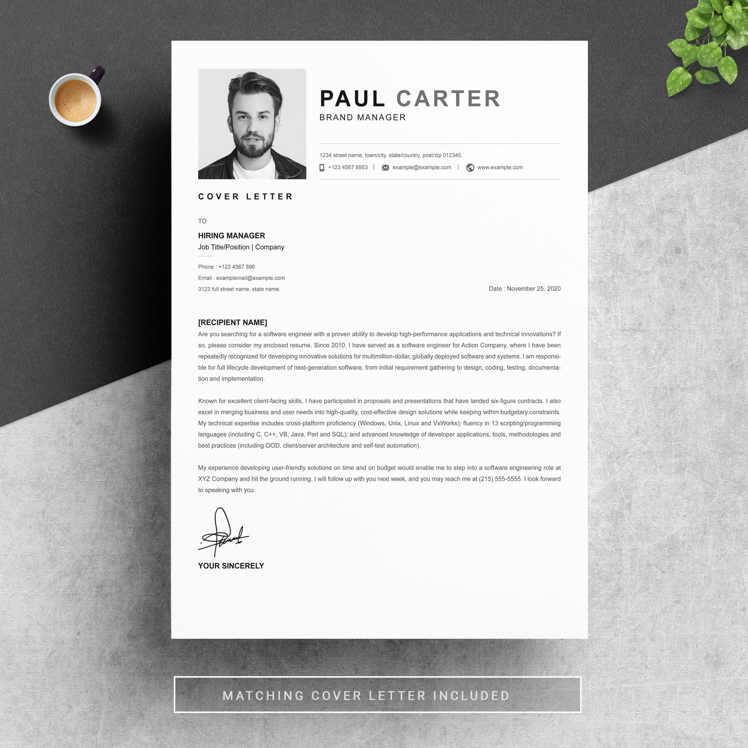 04 resume cover letter page free resume design template 795