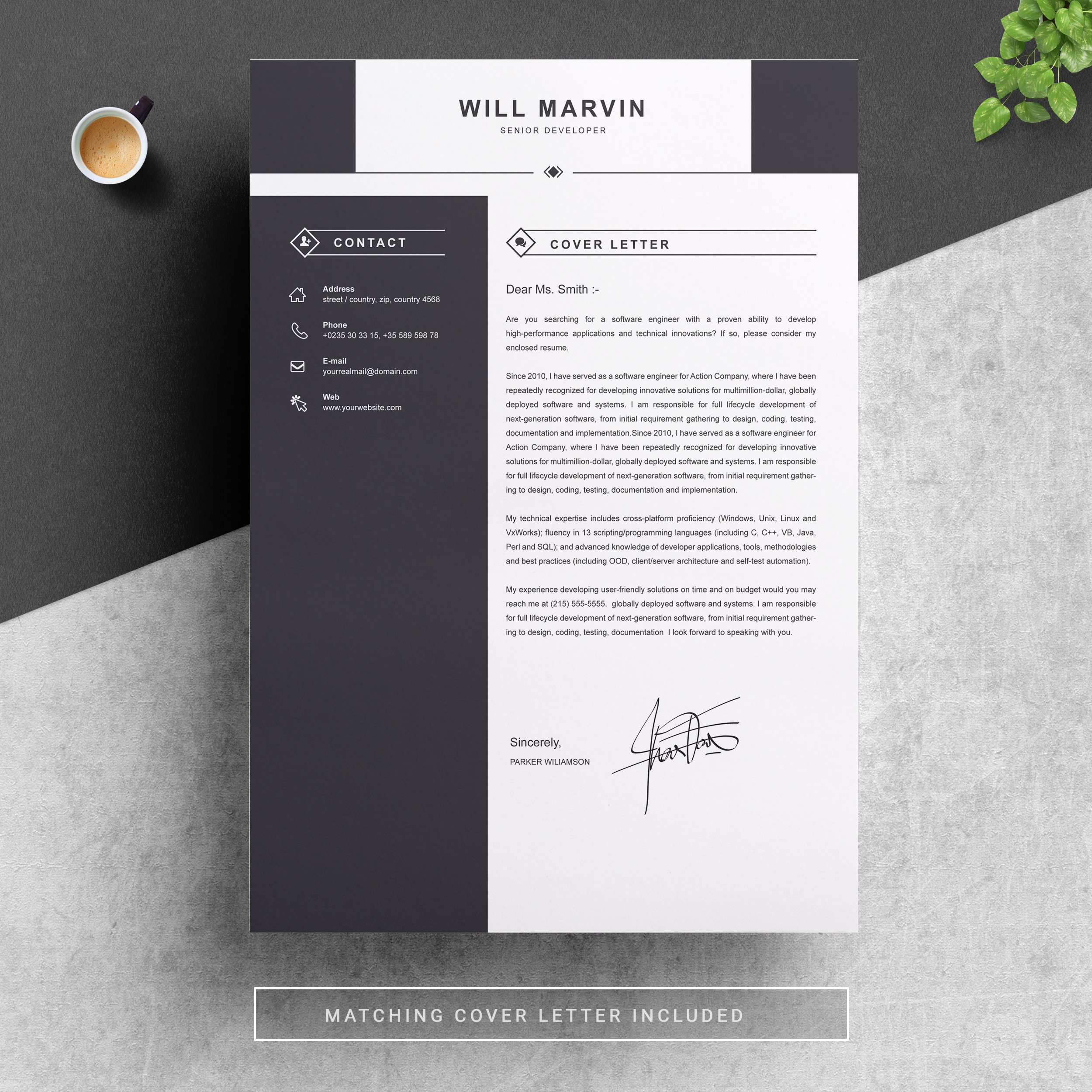 04 resume cover letter page free resume design template 837