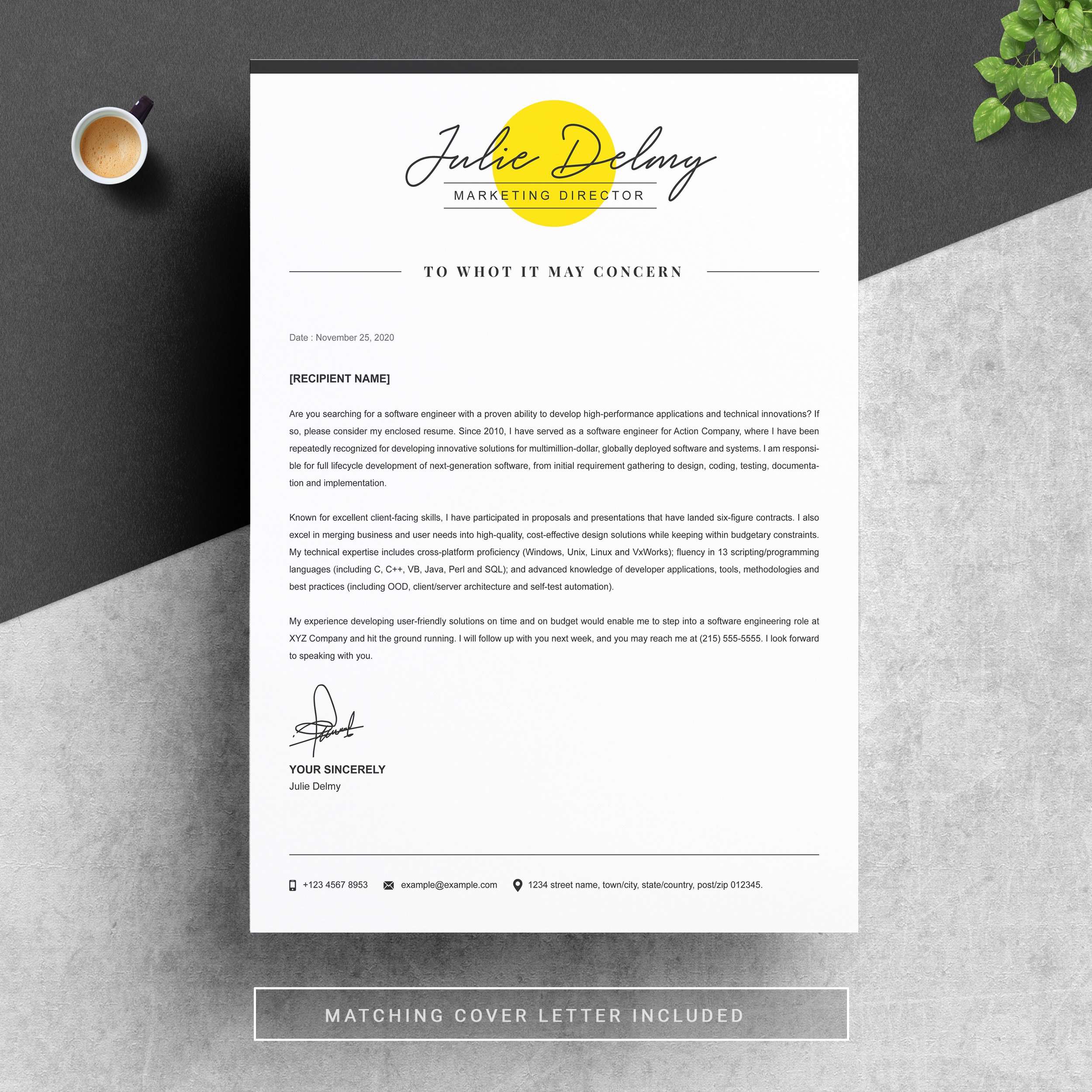 04 resume cover letter page free resume design template 870