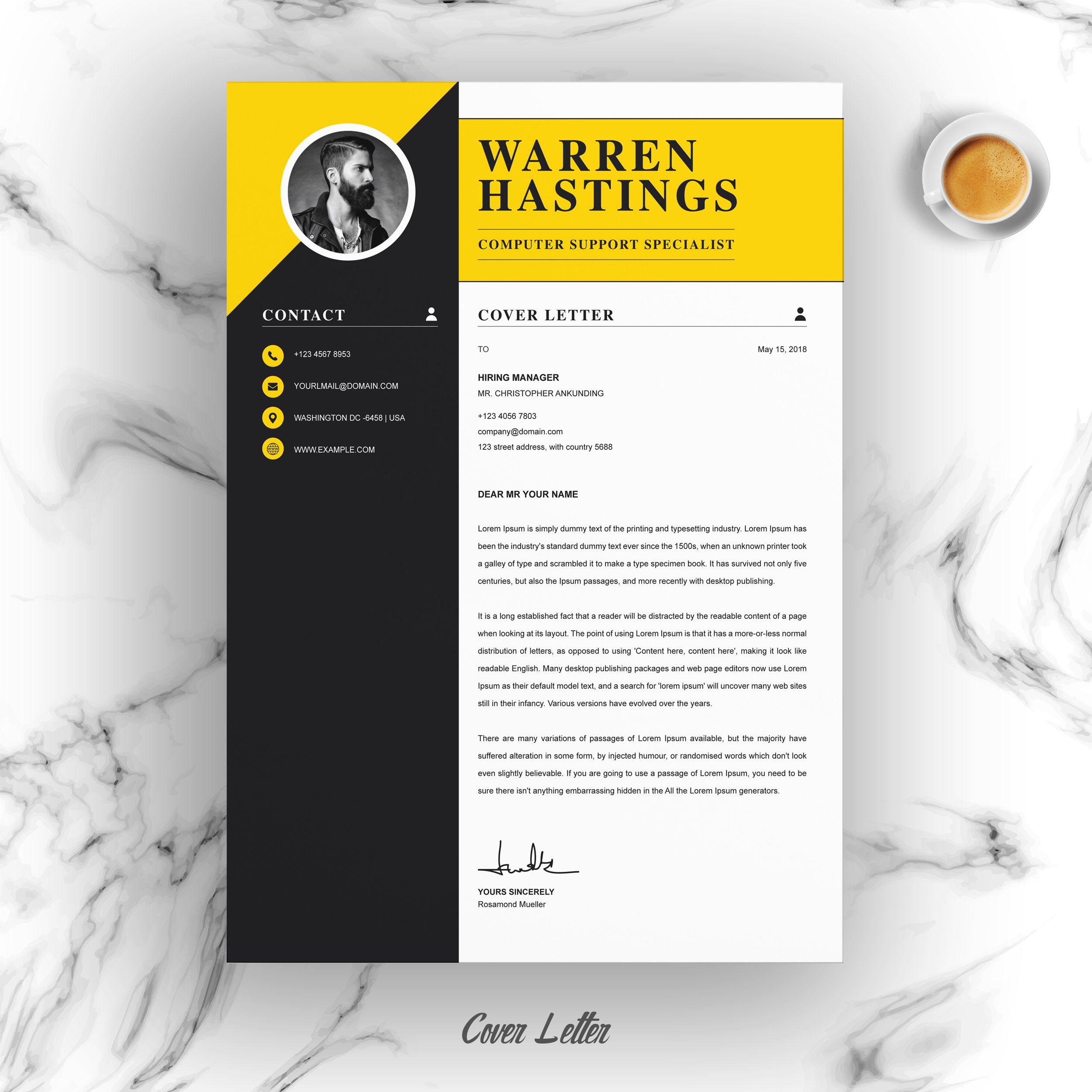 04 resume cover letter page free resume design template 899 1