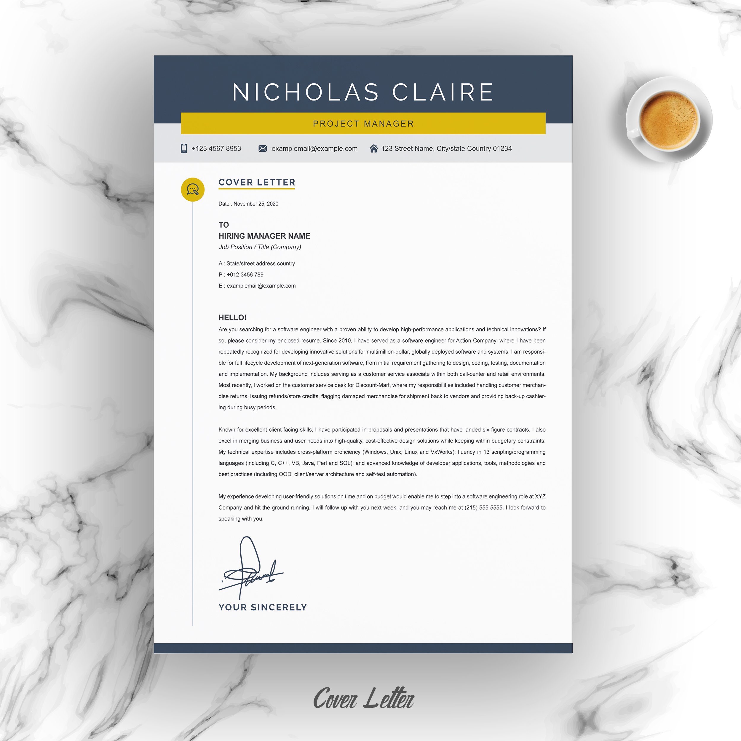 04 resume cover letter page free resume design template 945