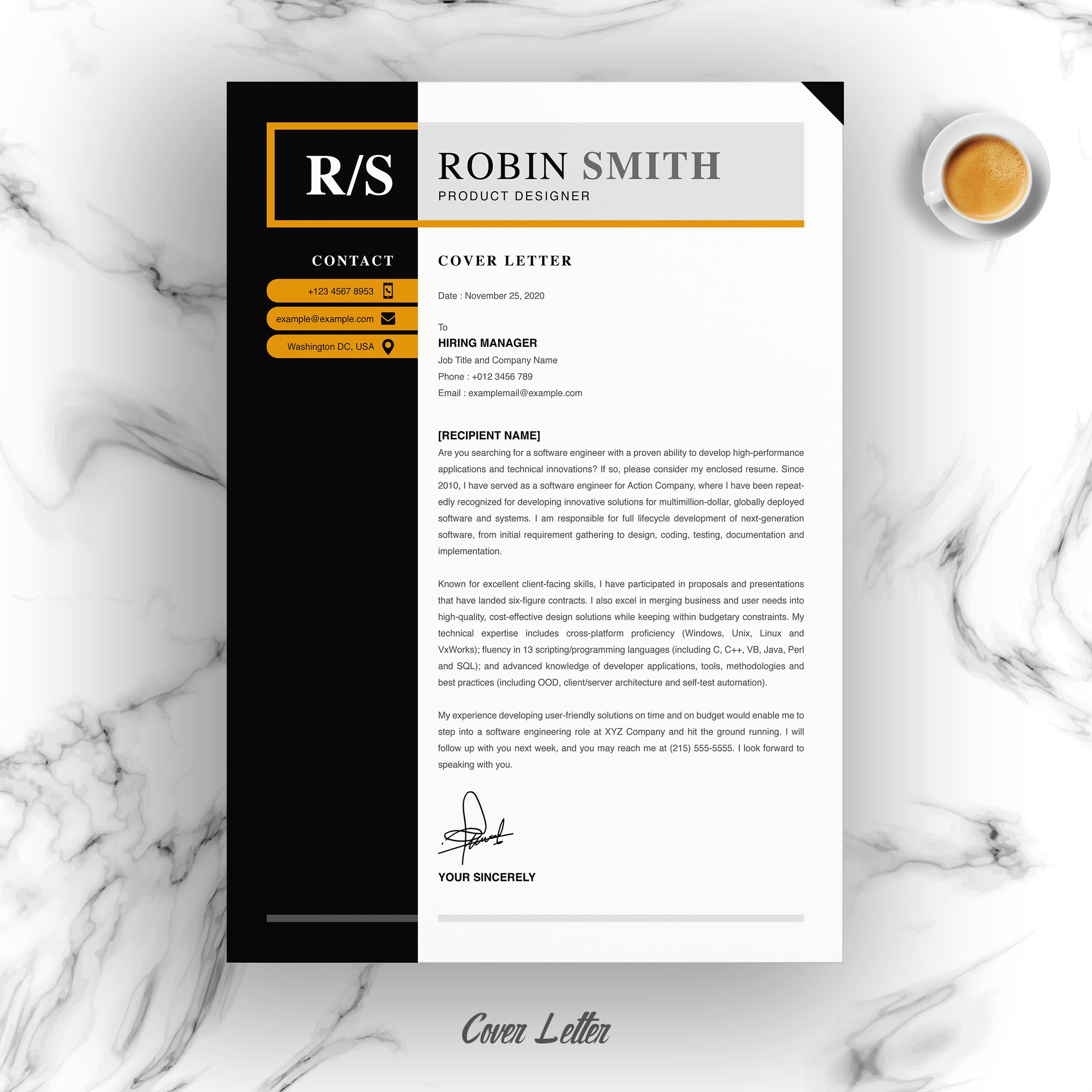 04 resume cover letter page free resume design template 950