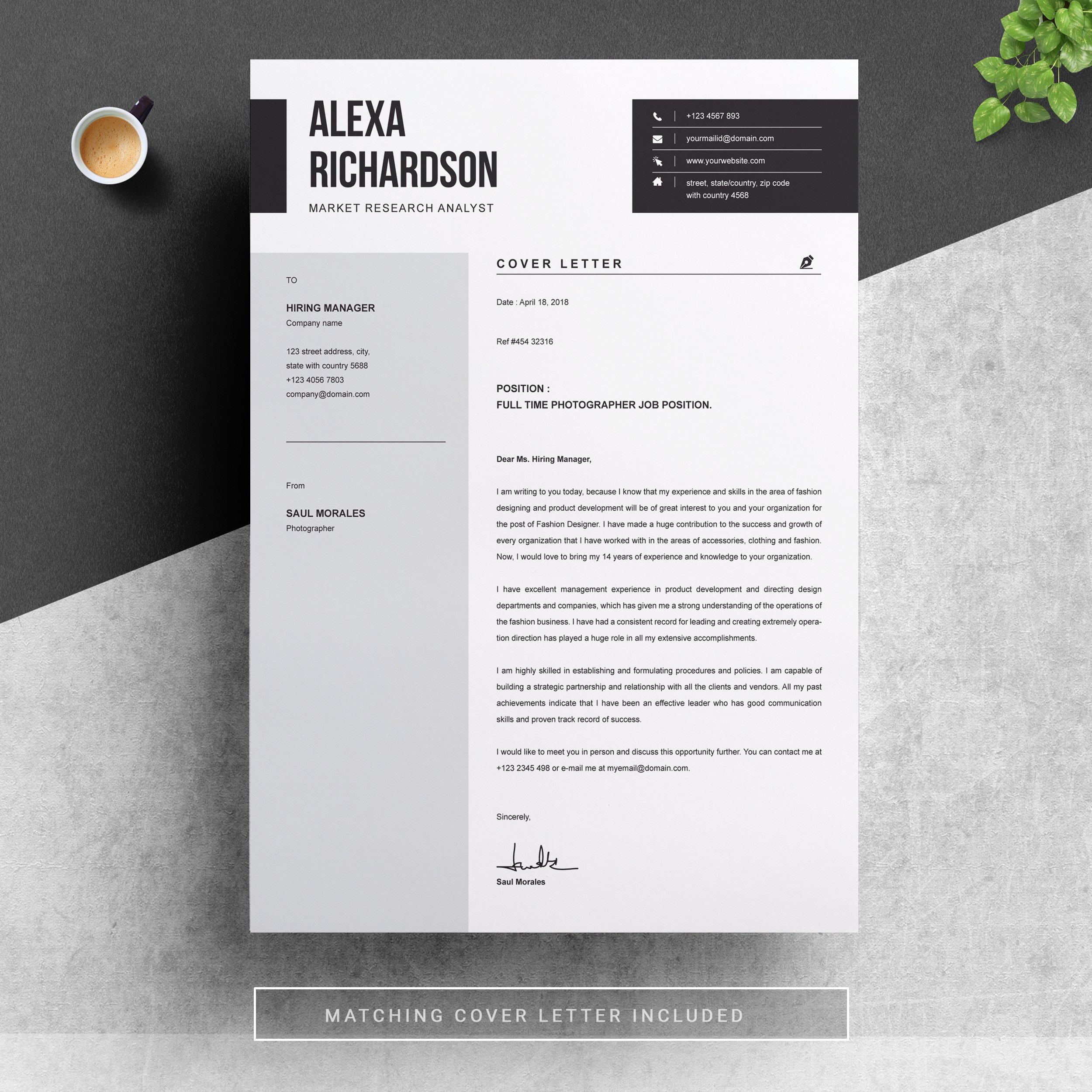 04 resume cover letter page free resume design template 962