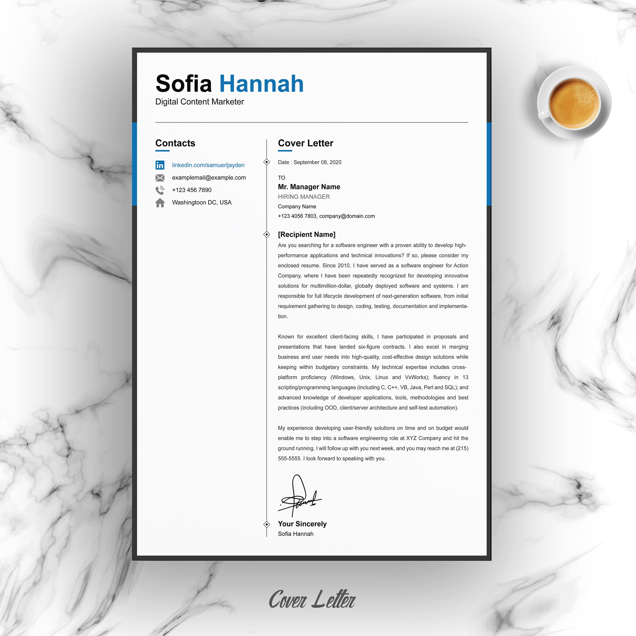 04 resume cover letter page free resume design template 989