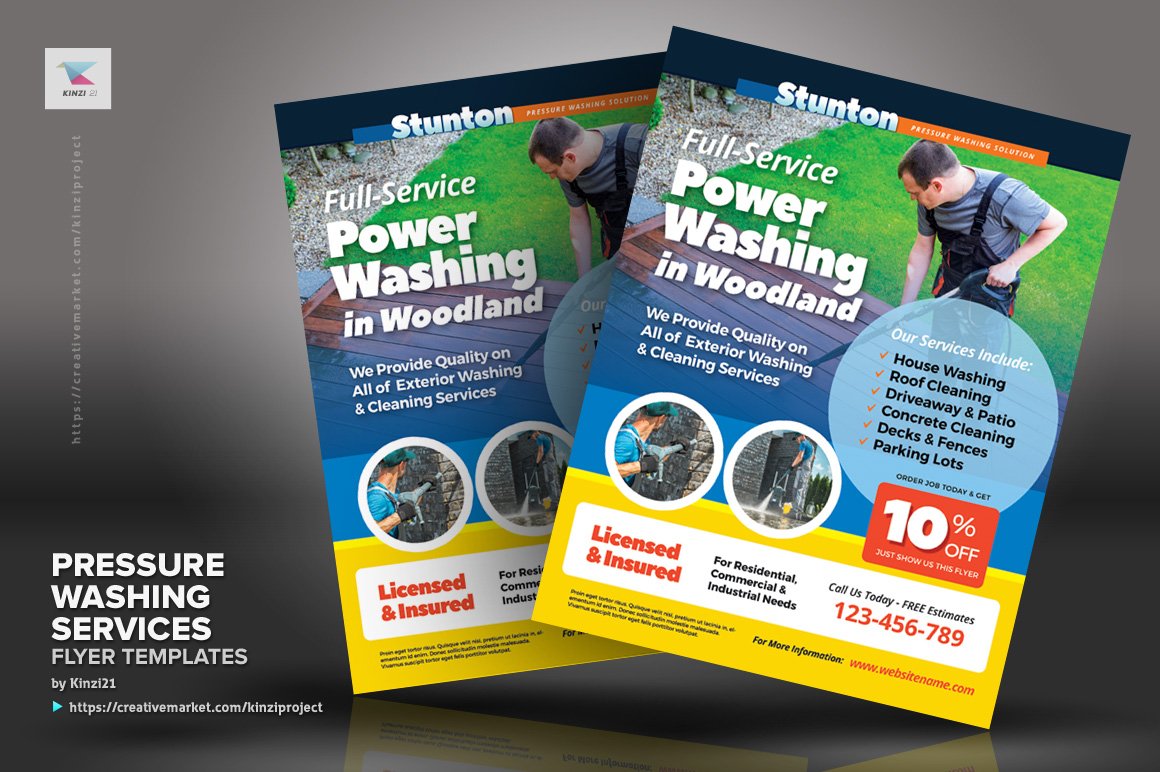 04 creative market pressure washing services flyer templates kinzi21 506