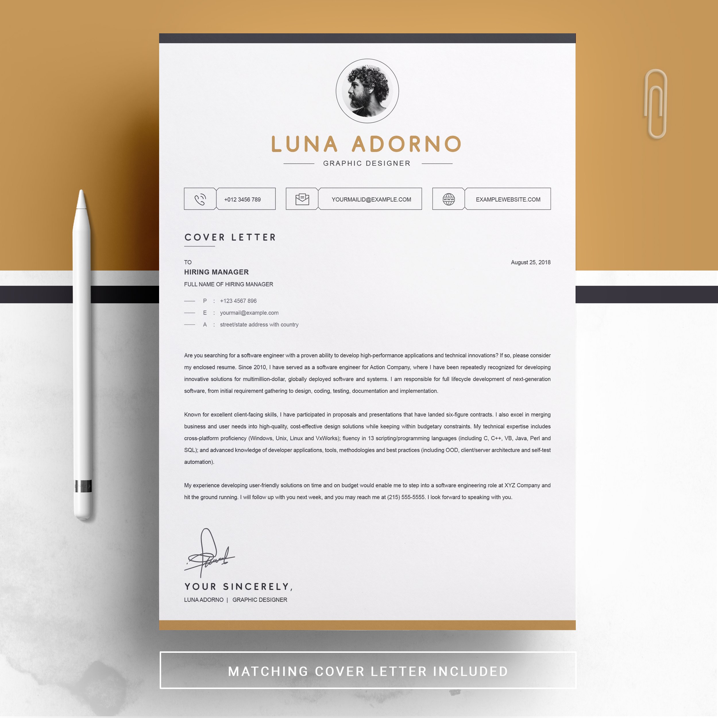 04 free resume page no 02 design template 135
