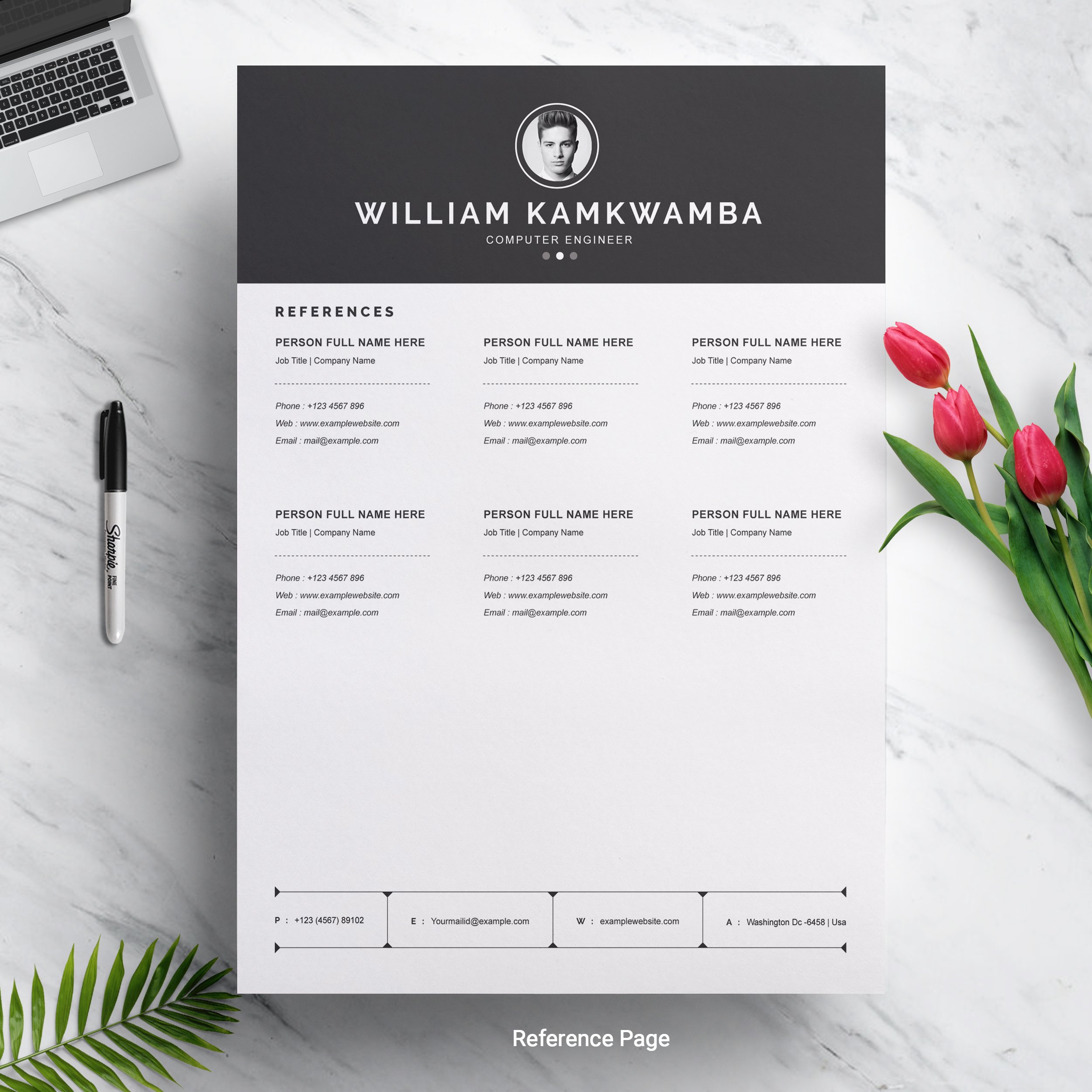 04 free resume page no 02 design template 163