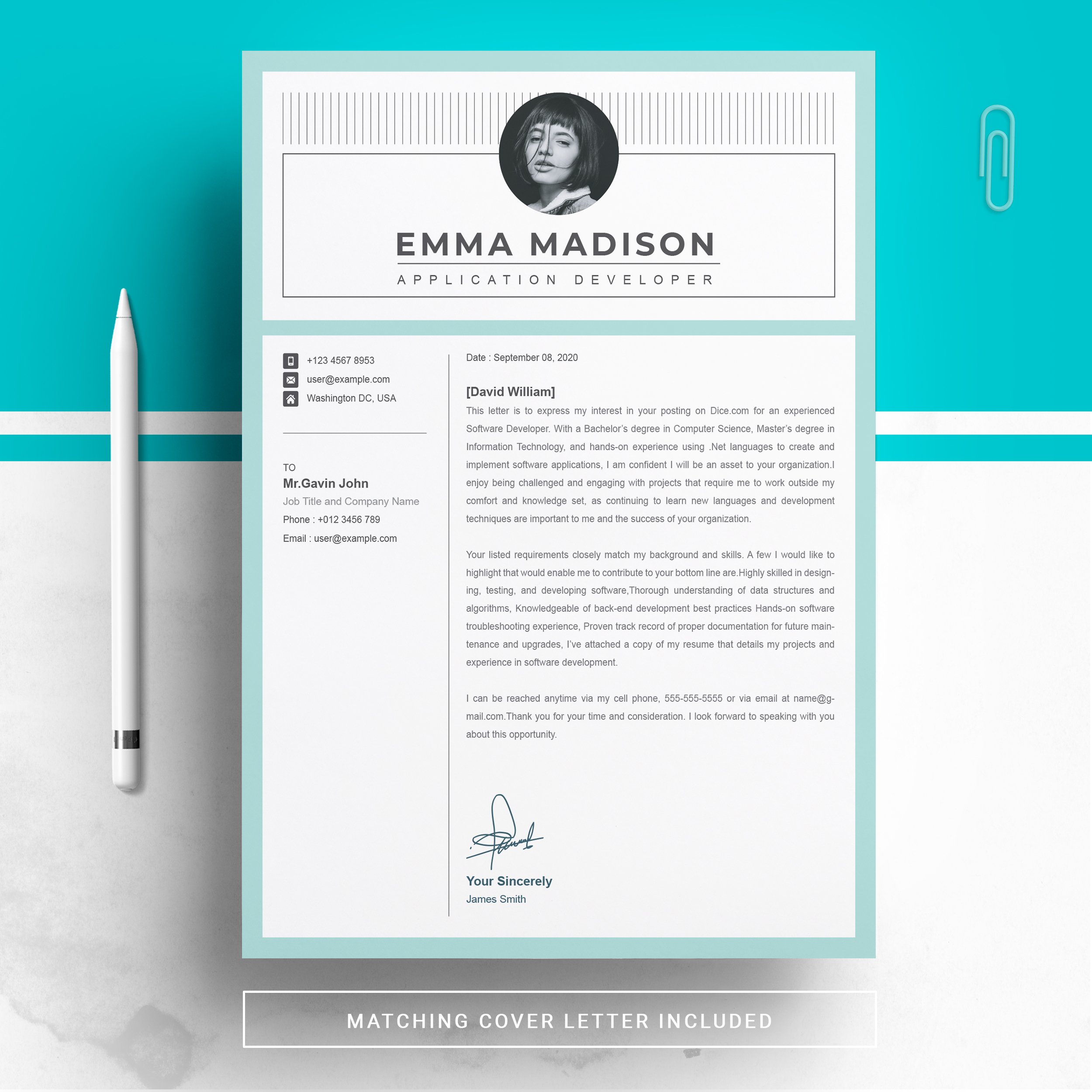 04 free resume page no 02 design template 485