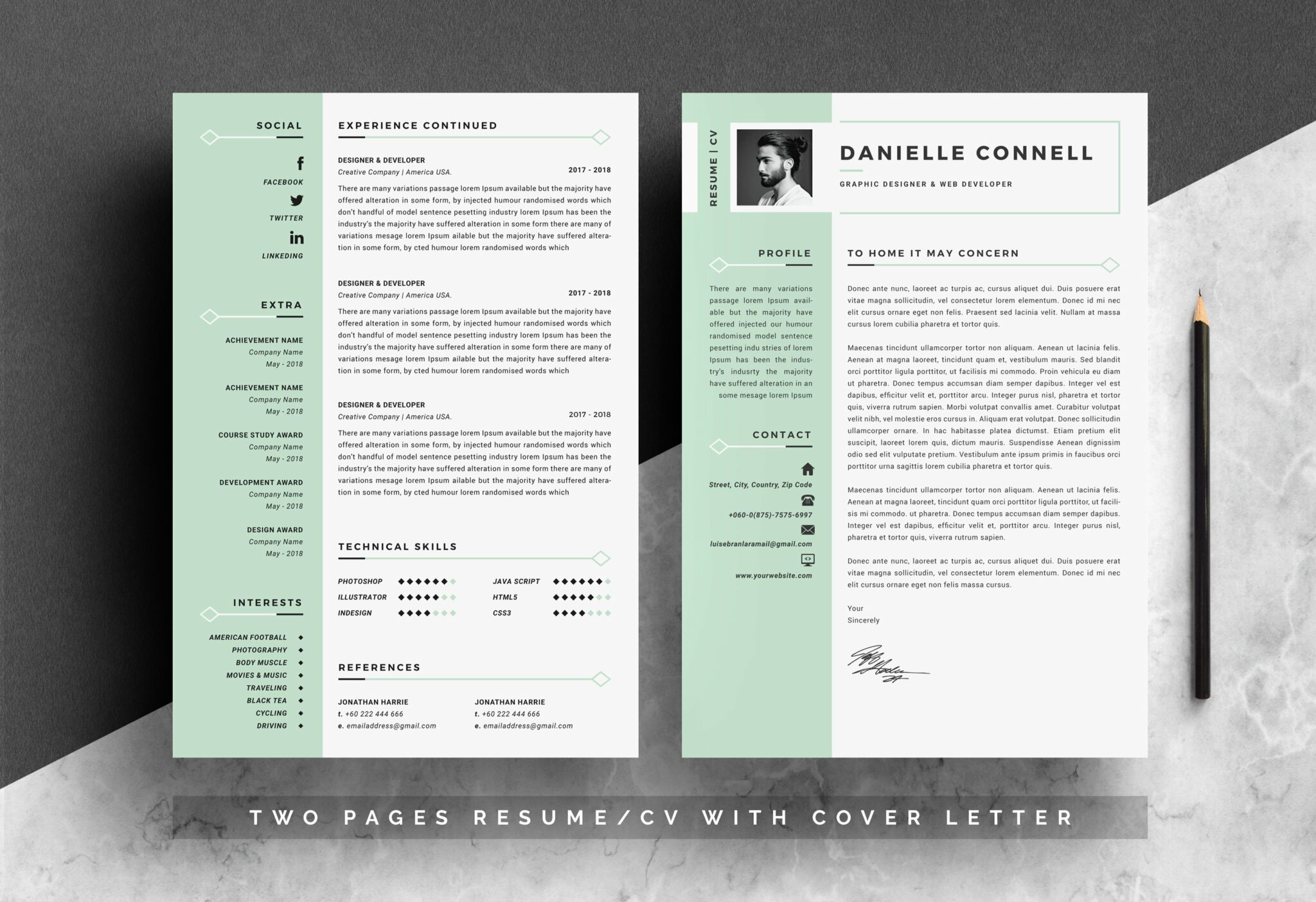 Word Resume Template & Cover Letter – MasterBundles