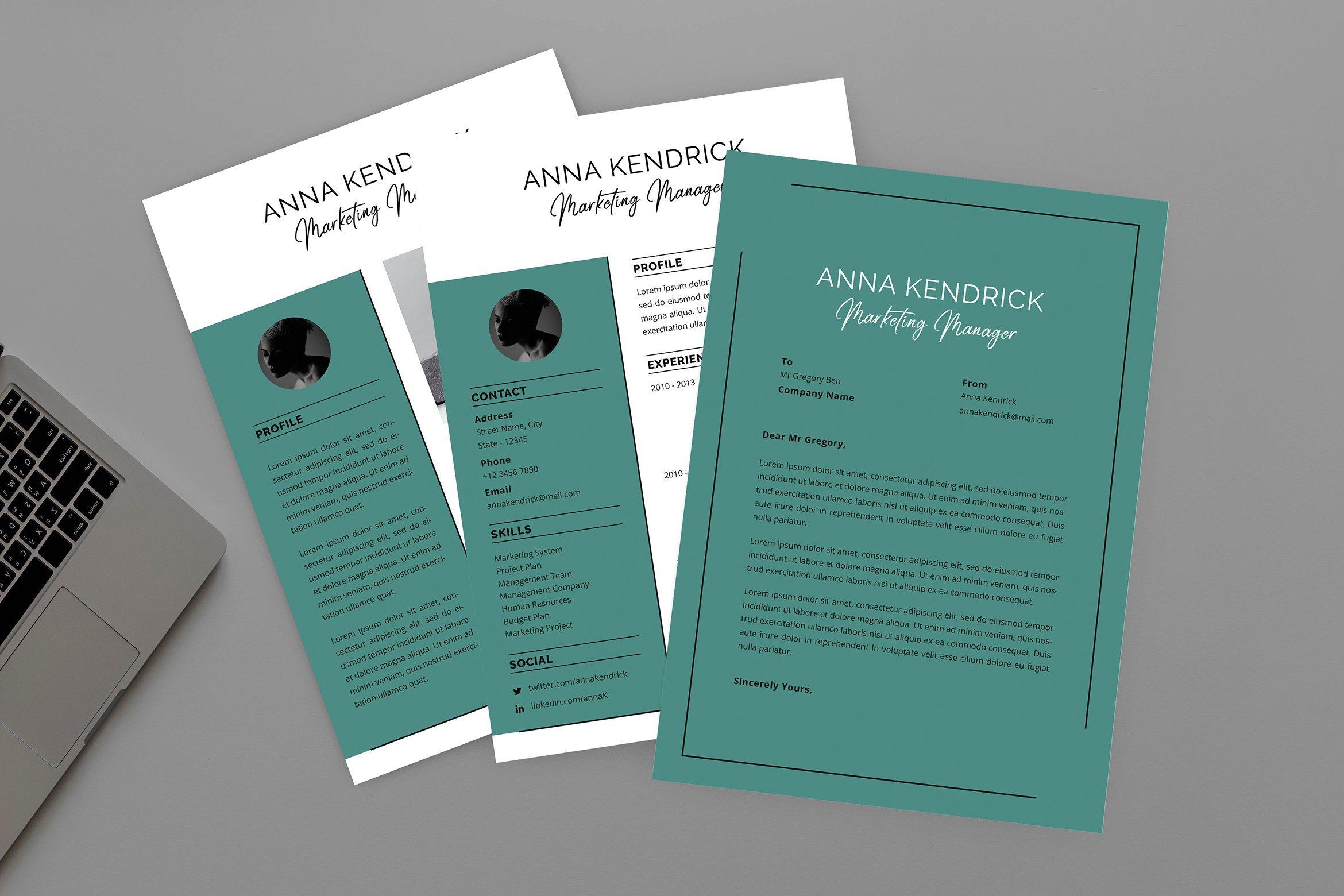 Anna Marketing Resume Designer cover image.
