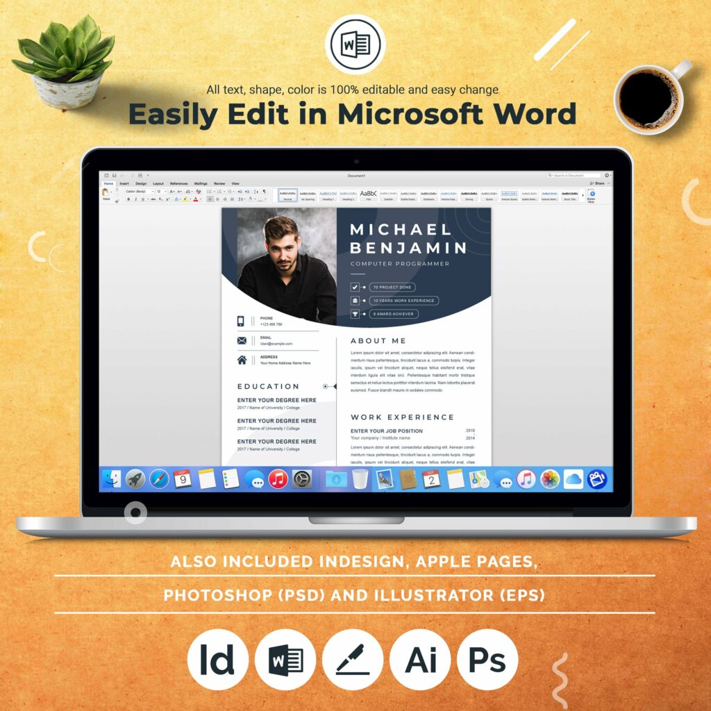 Creative Resume | Modern CV Template – MasterBundles