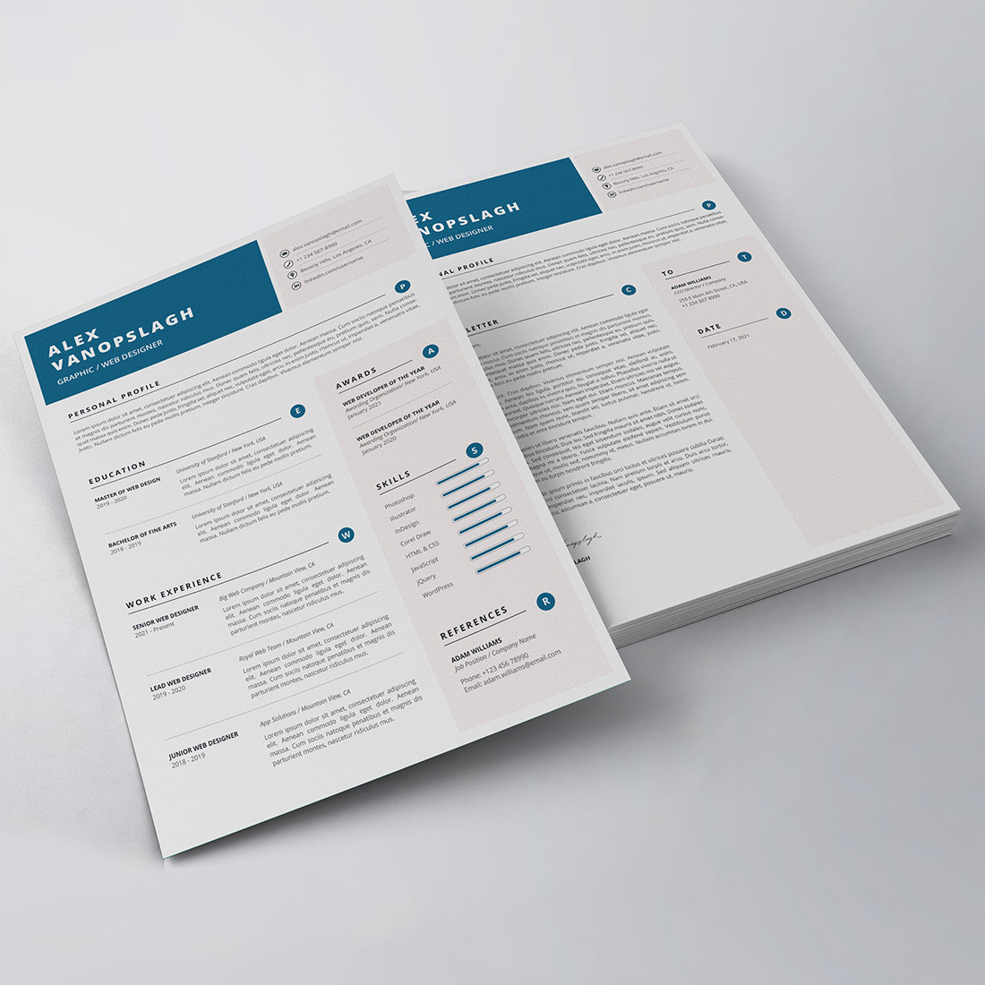 Clean Resume/CV Template preview image.