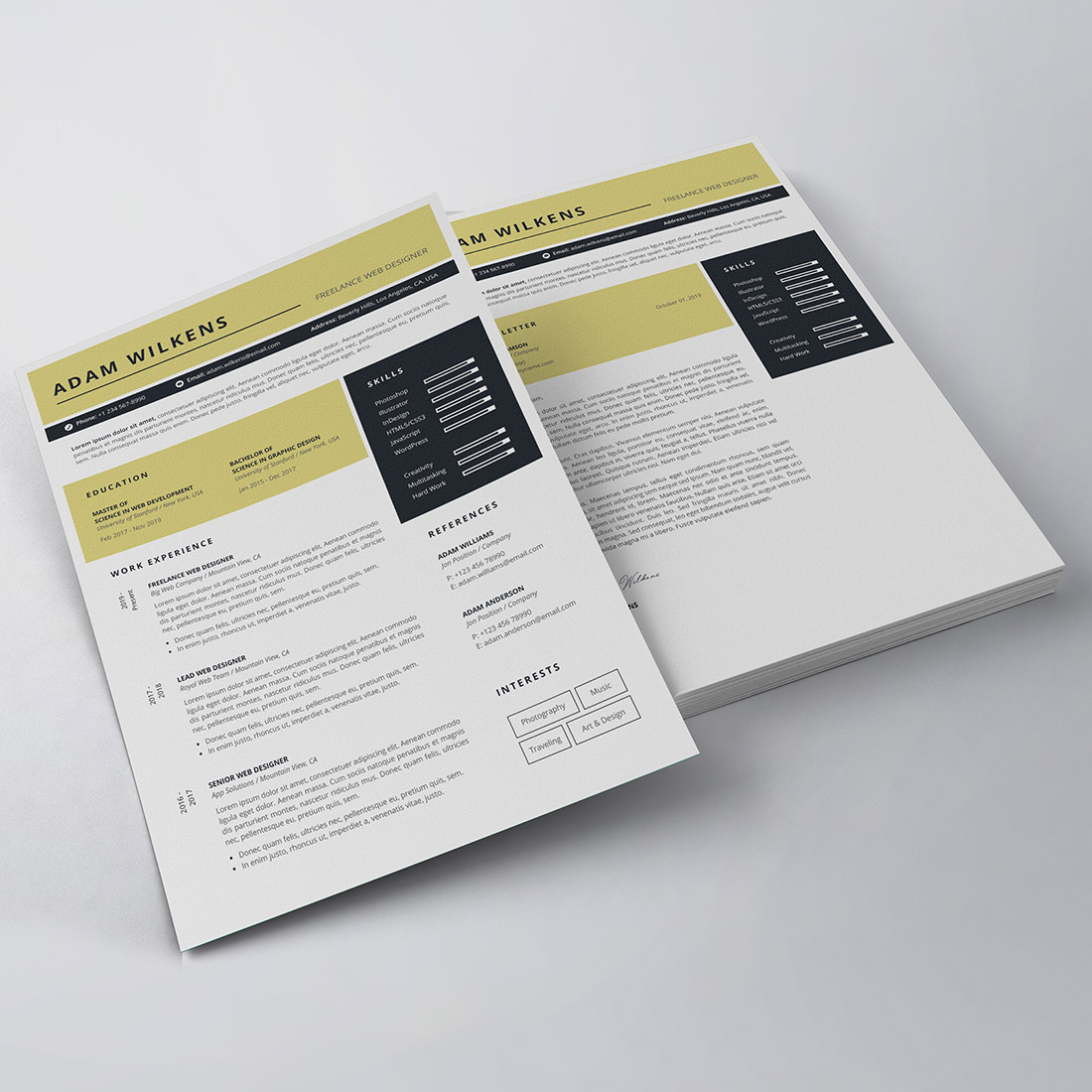 Clean Resume/CV Template preview image.