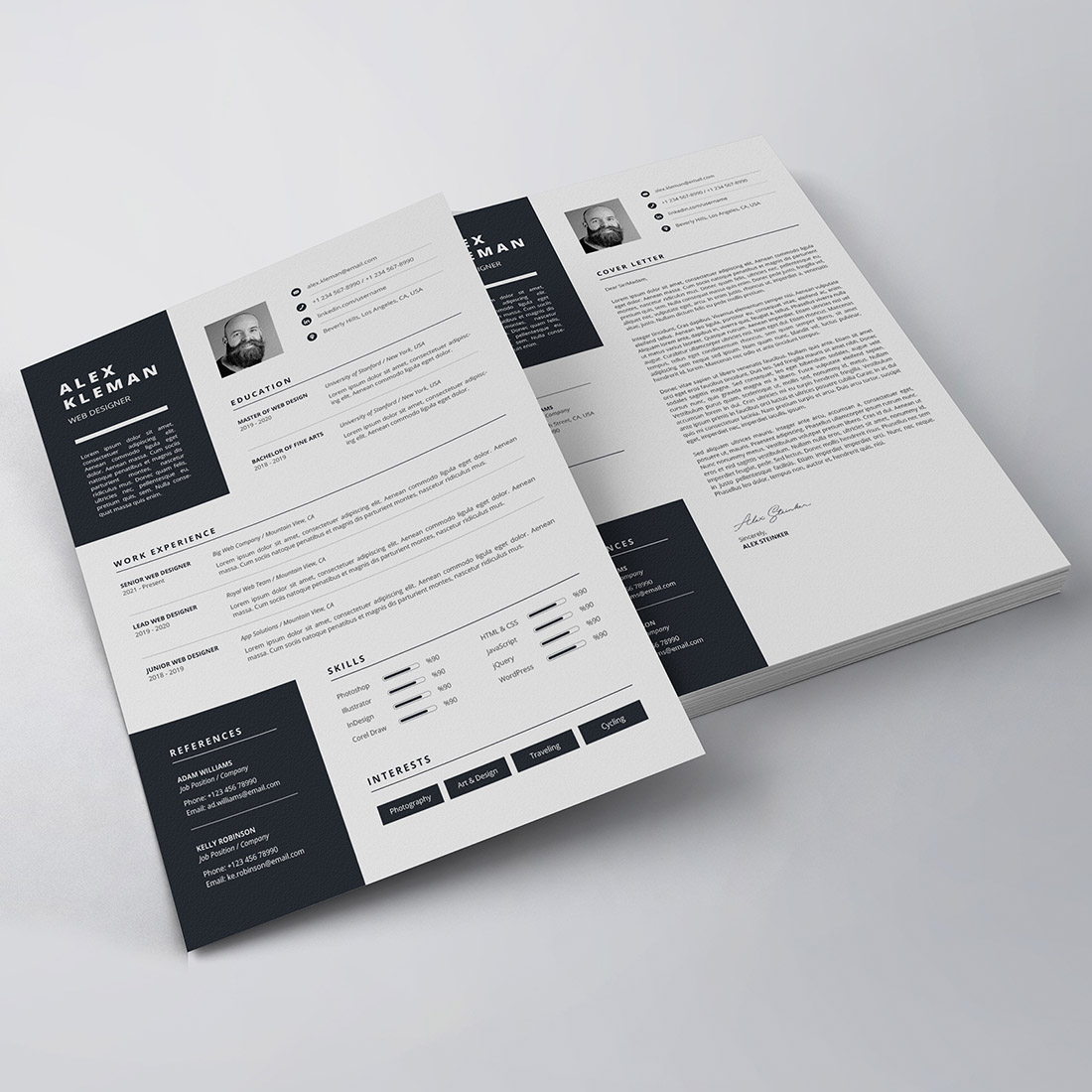 Clean Resume/CV Template preview image.