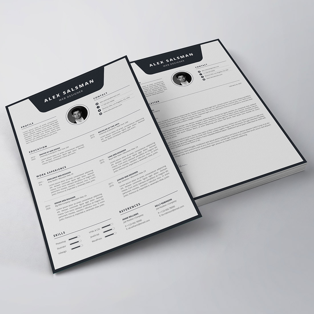 Modern Resume/CV Template preview image.