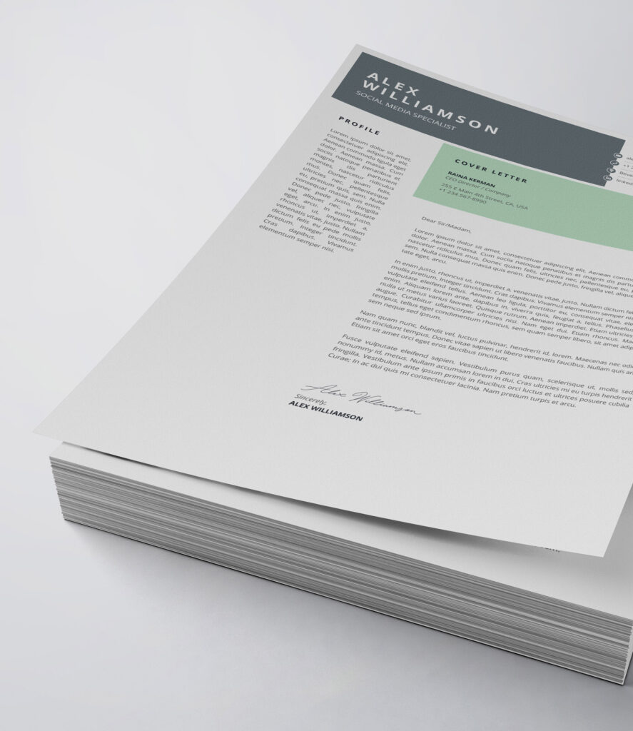 Simple Clean Resume/CV Pattern - MasterBundles