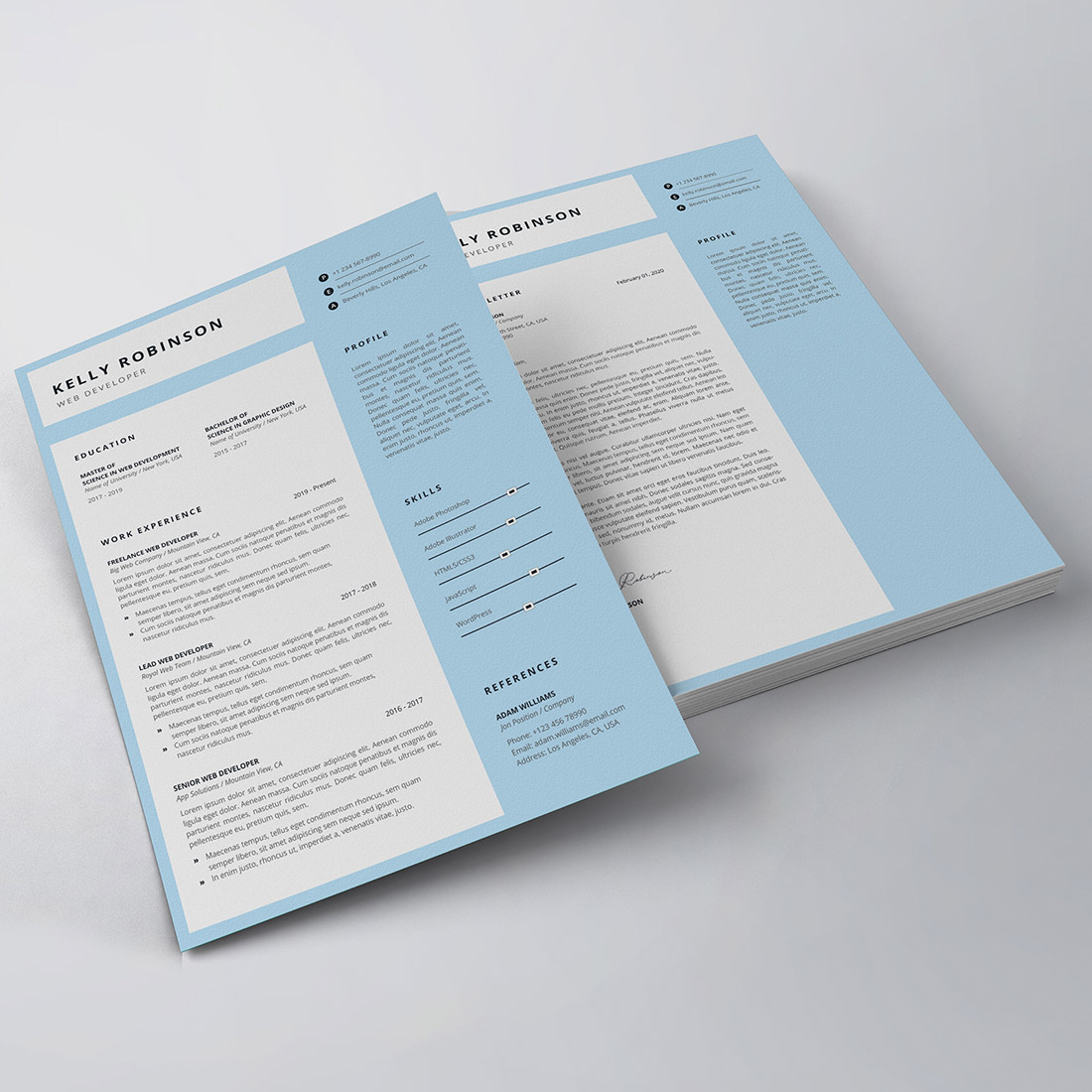 Clean Resume/CV Template preview image.