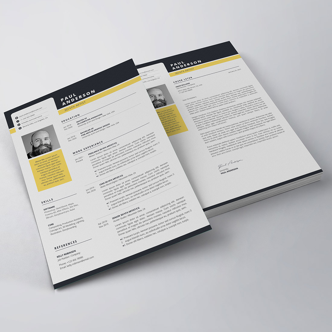 Modern Resume/CV Template preview image.