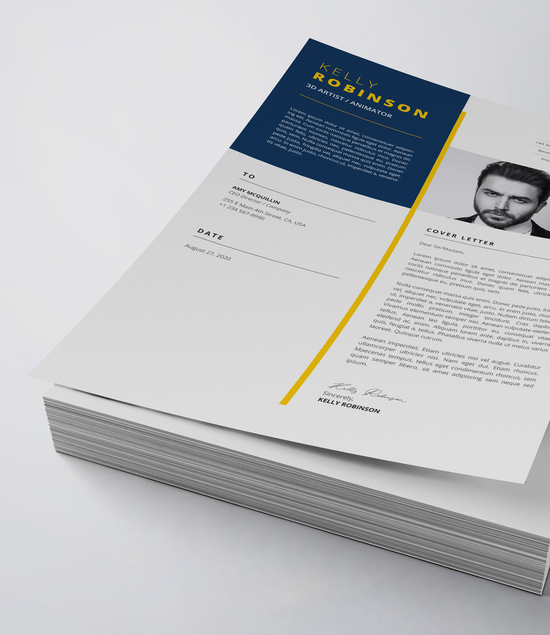 Clean and professional resume template.