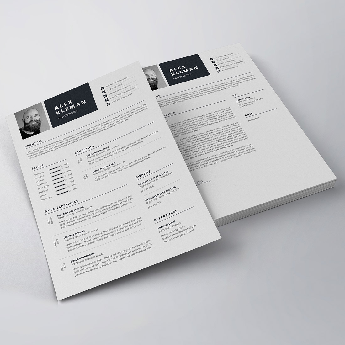 Clean Resume/CV Template preview image.