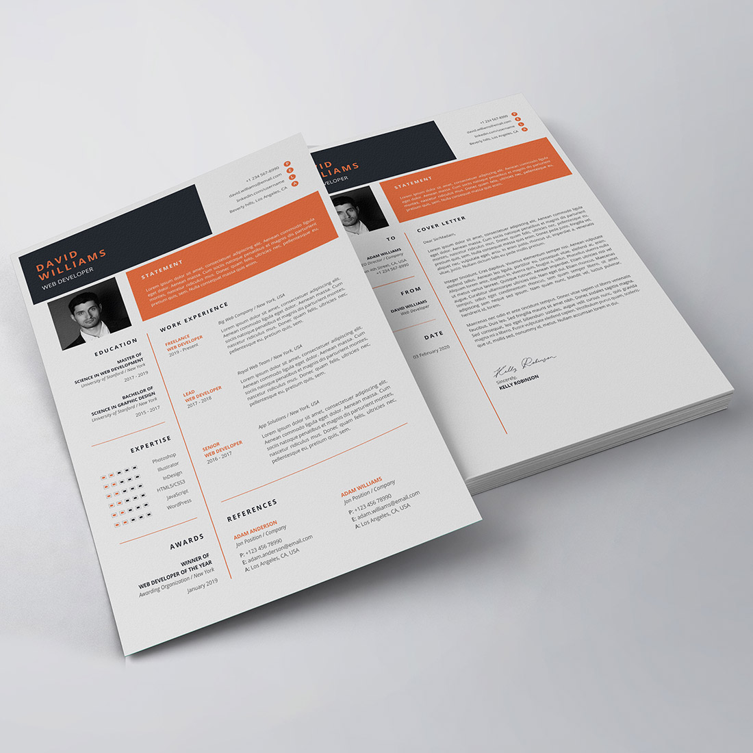 Clean Resume/CV Template preview image.