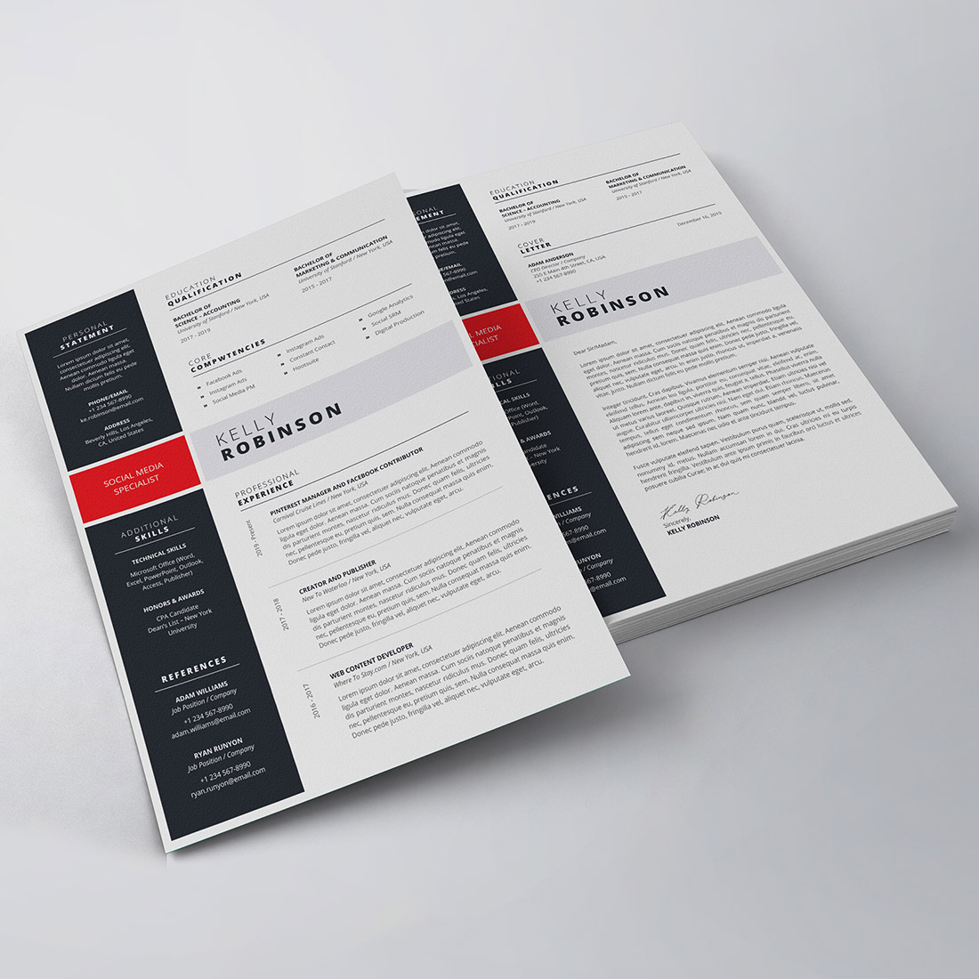 Clean Resume/CV Template preview image.