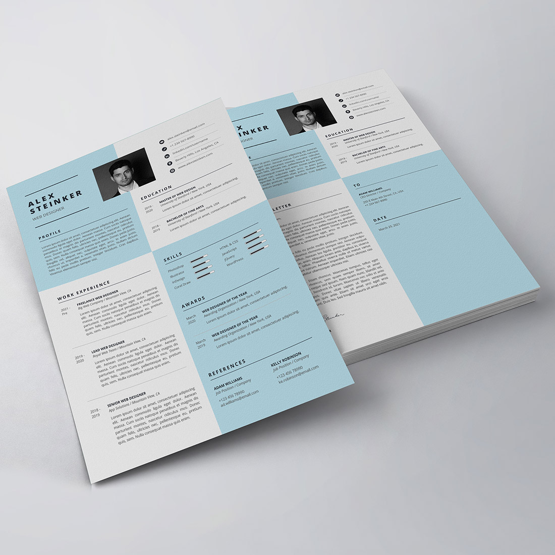 Clean Resume/CV Template preview image.