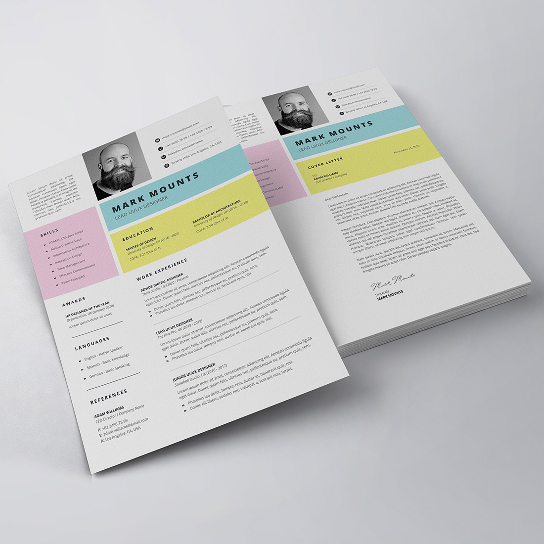 Clean Resume/CV Template preview image.