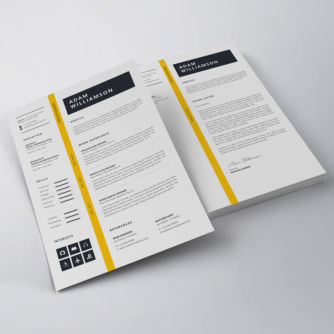 Modern Resume/CV Template preview image.