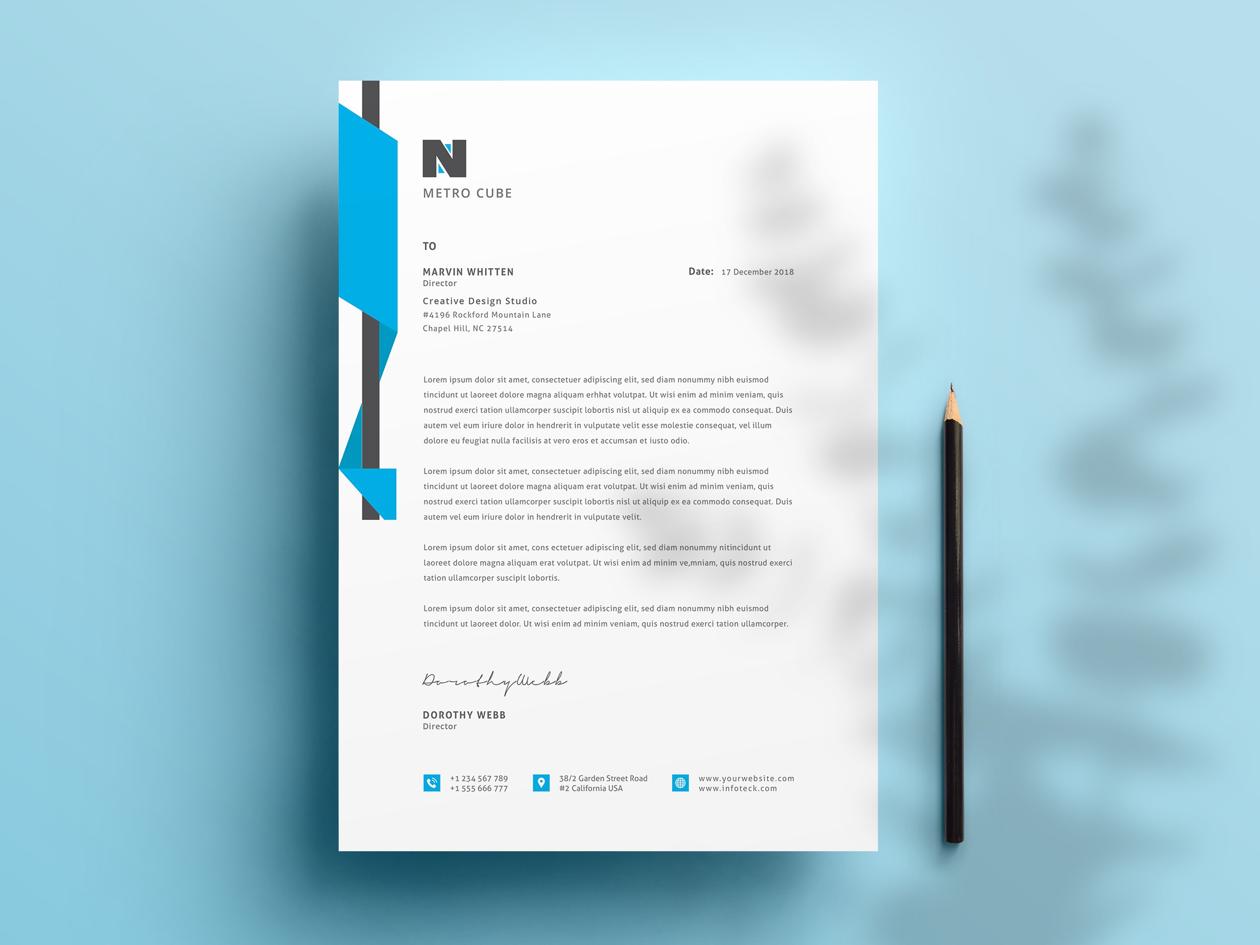 Letterhead Word preview image.