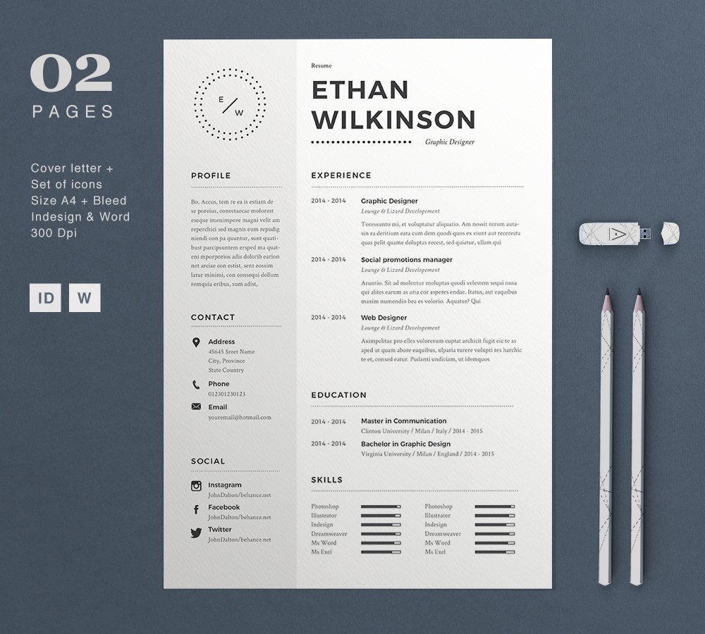 Clean and professional resume template.