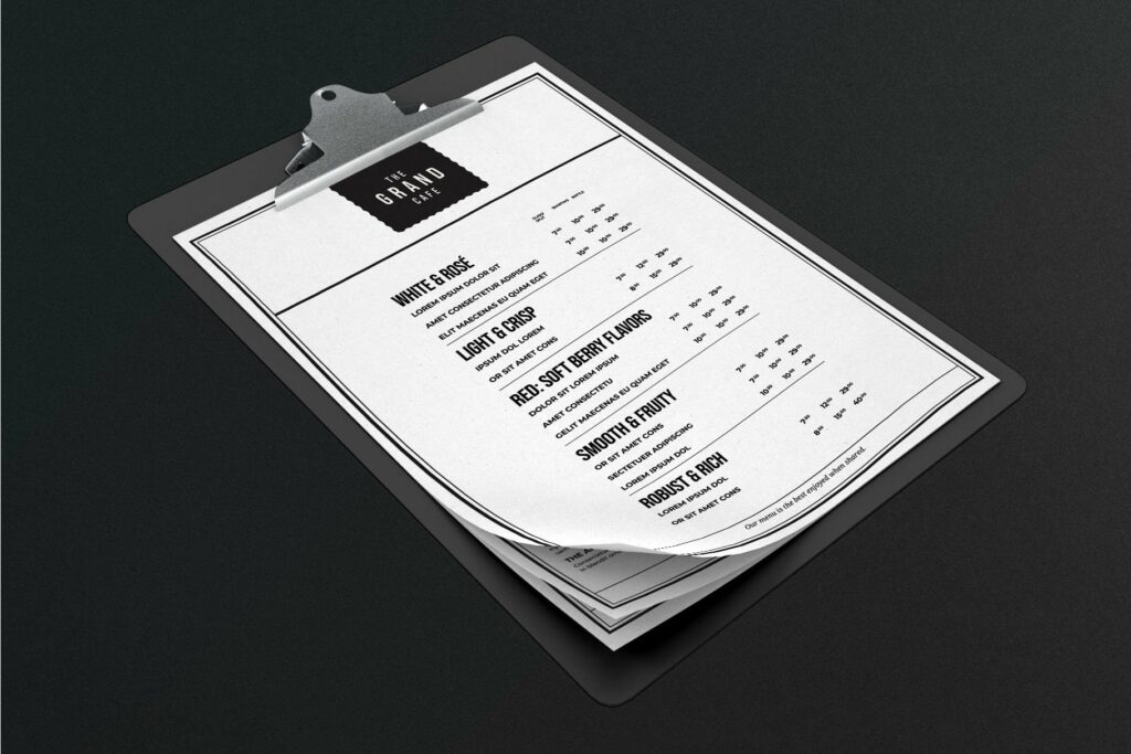 Menu Template – MasterBundles