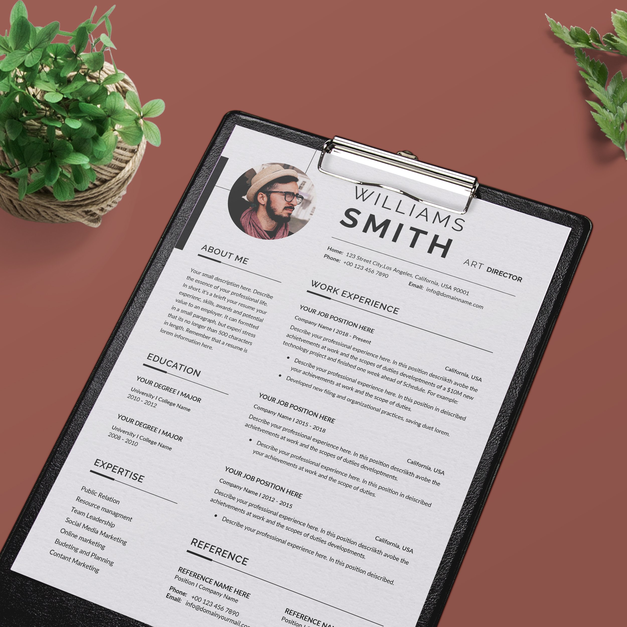 Resume & CV Template (in 4 Colors) – only $4 - MasterBundles