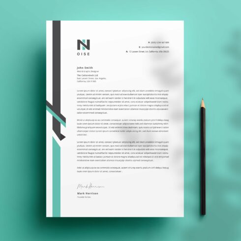 Business Letterhead Word Template cover image.