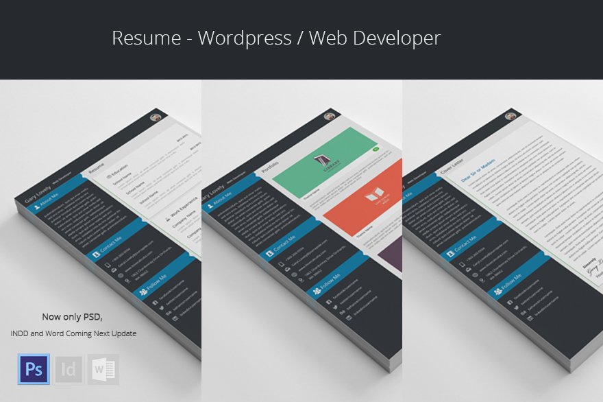 Wordpress Web Developer - Resume cover image.