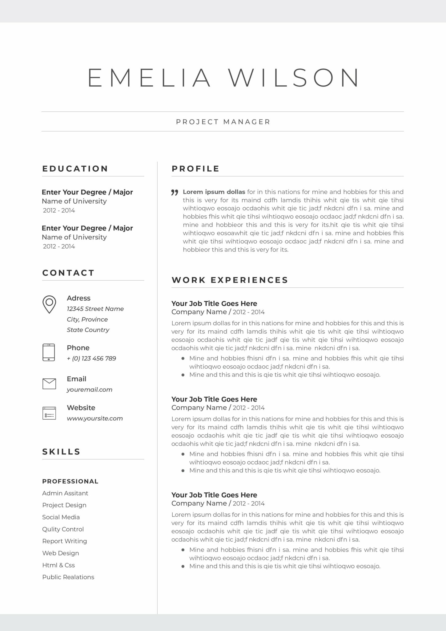 Resume Template 