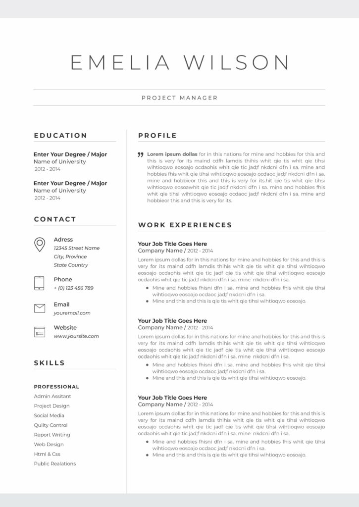 Resume Template | CV Template – MasterBundles