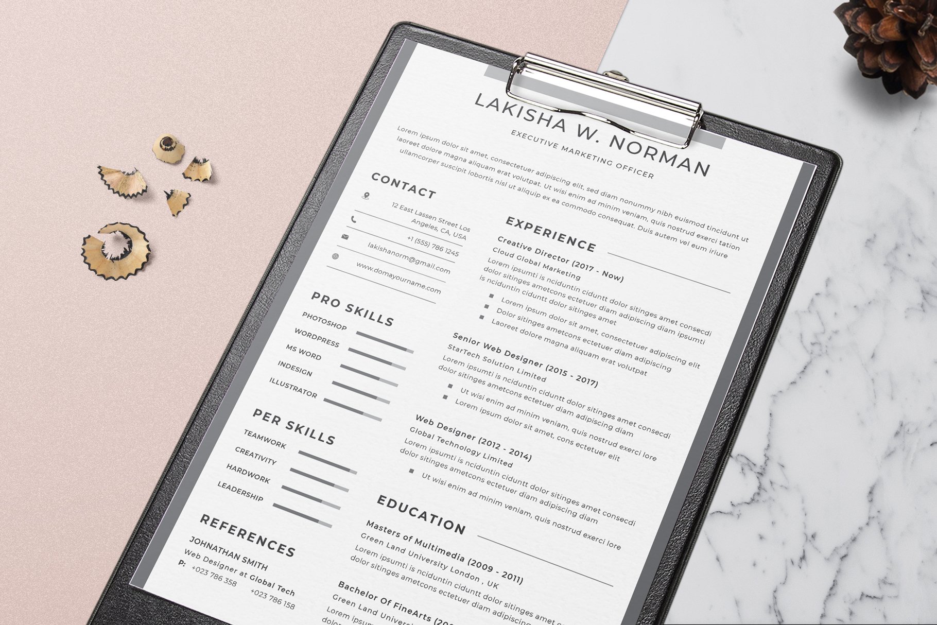 Resume Template / CV preview image.