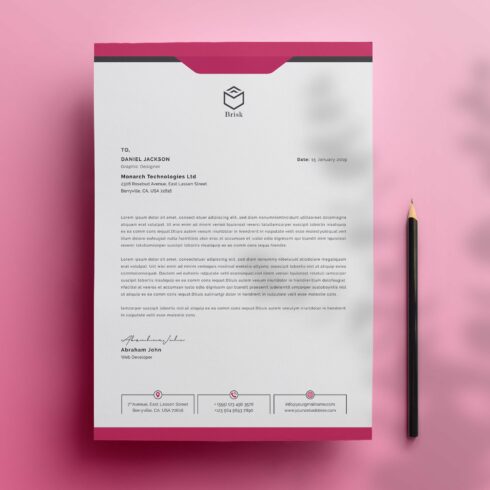 Clean Letterhead Word cover image.