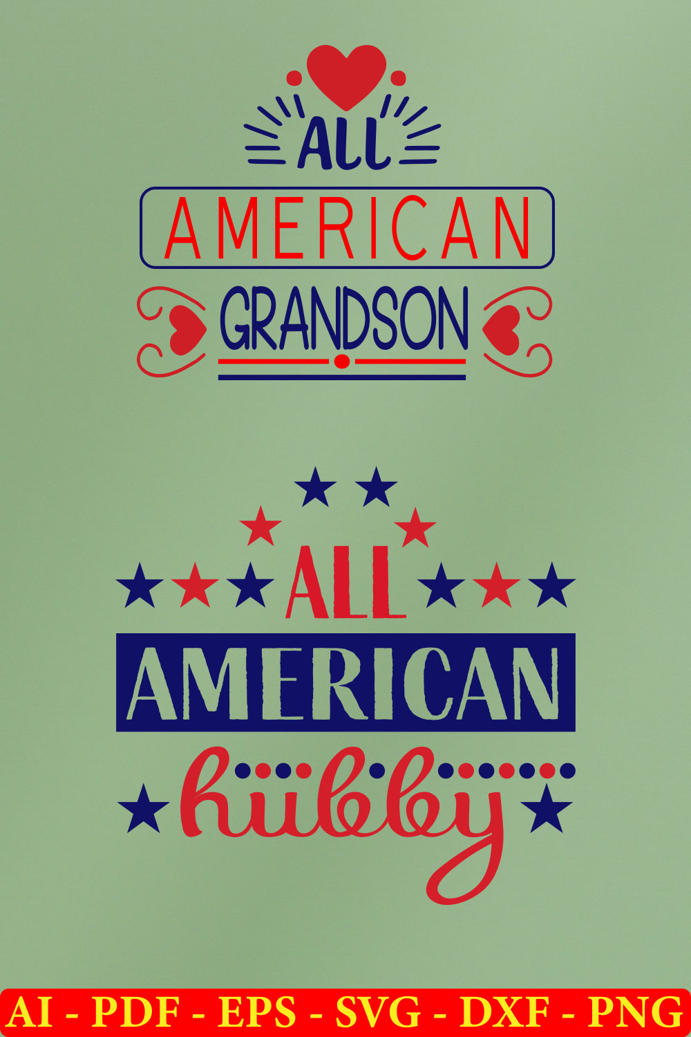 6 4th july T-shirt SVG Bundle Vol-05 pinterest preview image.