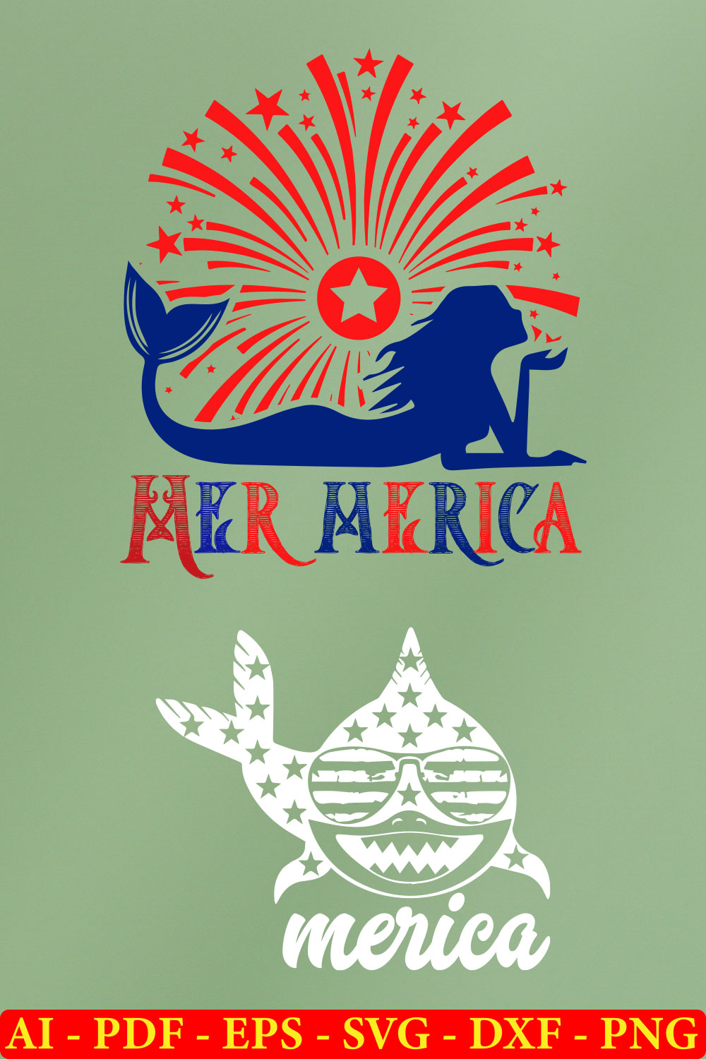 6 4th july T-shirt SVG Bundle Vol-15 pinterest preview image.