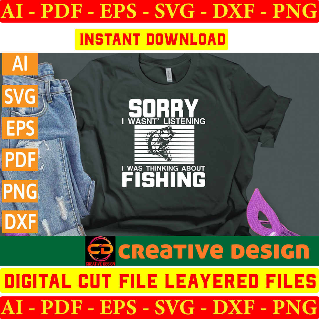 T - shirt that says sorry i want to be fishing.