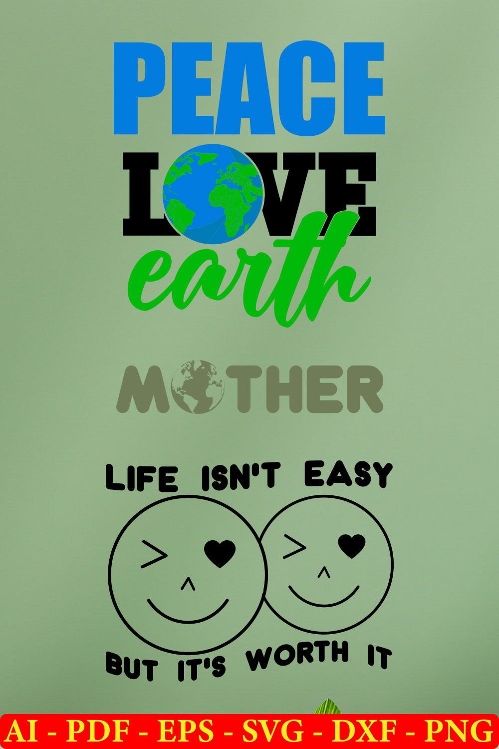 6 Earth Day T-shirt SVG Bundle Vol-03 pinterest preview image.