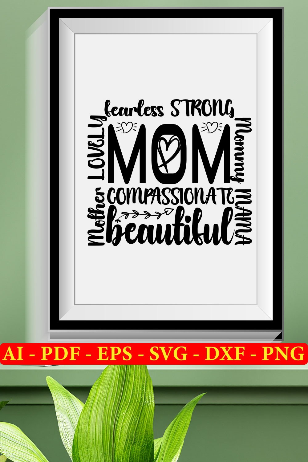 6 Mother's Day SVG Bundle Vol 09 pinterest preview image.