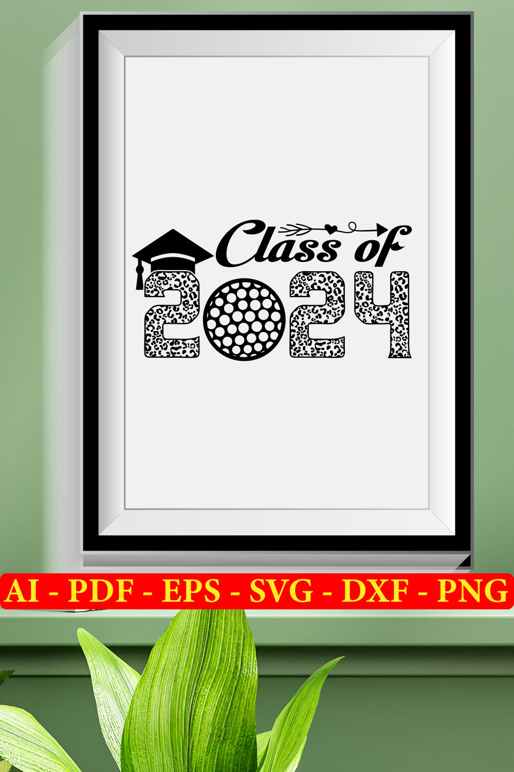 Class Of 2024 Sports Bundle Svg pinterest preview image.