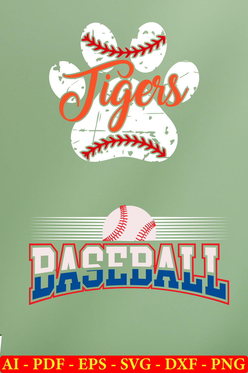 6 Bears Baseball T-shirt SVG Bundle Vol-01 pinterest preview image.